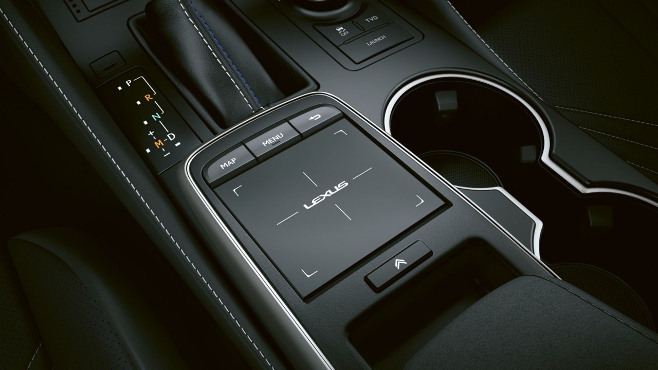 The RC F's touch pad 